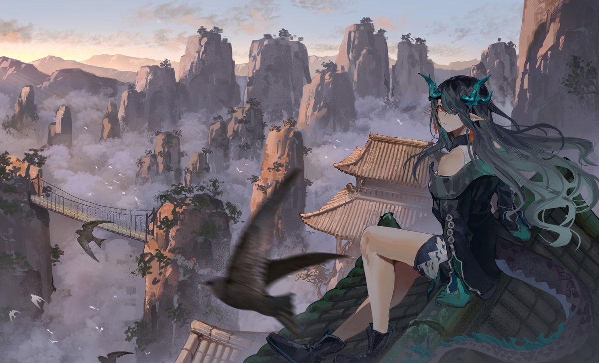 SomberFade's tweet photo. Dusk

#Arknightsㅤ 
#ArknightsFanArt https://t.co/66mEgQQDRM