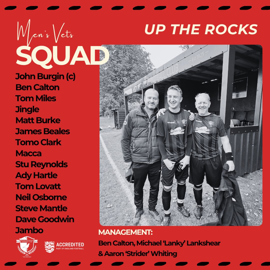RocklandUnited's tweet photo. 🪨🪨 Our Rocks squads for the day
👏🏼 Today’s players’ sponsors:
Beth Stratton - D.J.L.S Transport Ltd
Billy Fearn - Lean into Fitness
Kate Brown - Flat Roof Solutions
John Burgin - First Call Traffic Management
Tomo Clark - Limitless Developments
#UpTheRocks #OneClub 🔴⚫️ https://t.co/2rUYWjjuZE