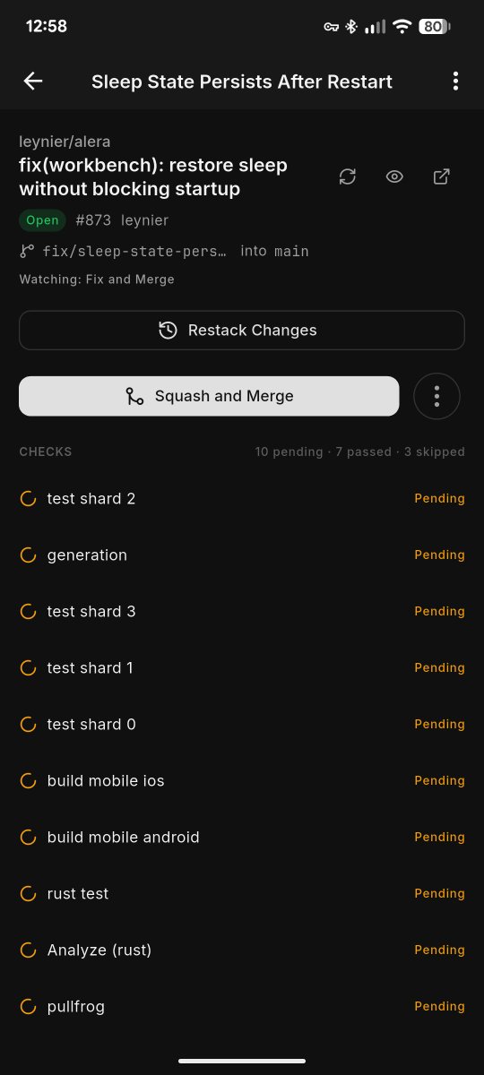leynier41's tweet photo. One of my favorite parts of @alera_build is the mobile app

I can open a workspace from my phone, watch what the agents are doing, check diffs, and keep typing in the terminal

Same workspaces, same agents, just not stuck at the desk https://t.co/OmnhALsbLR