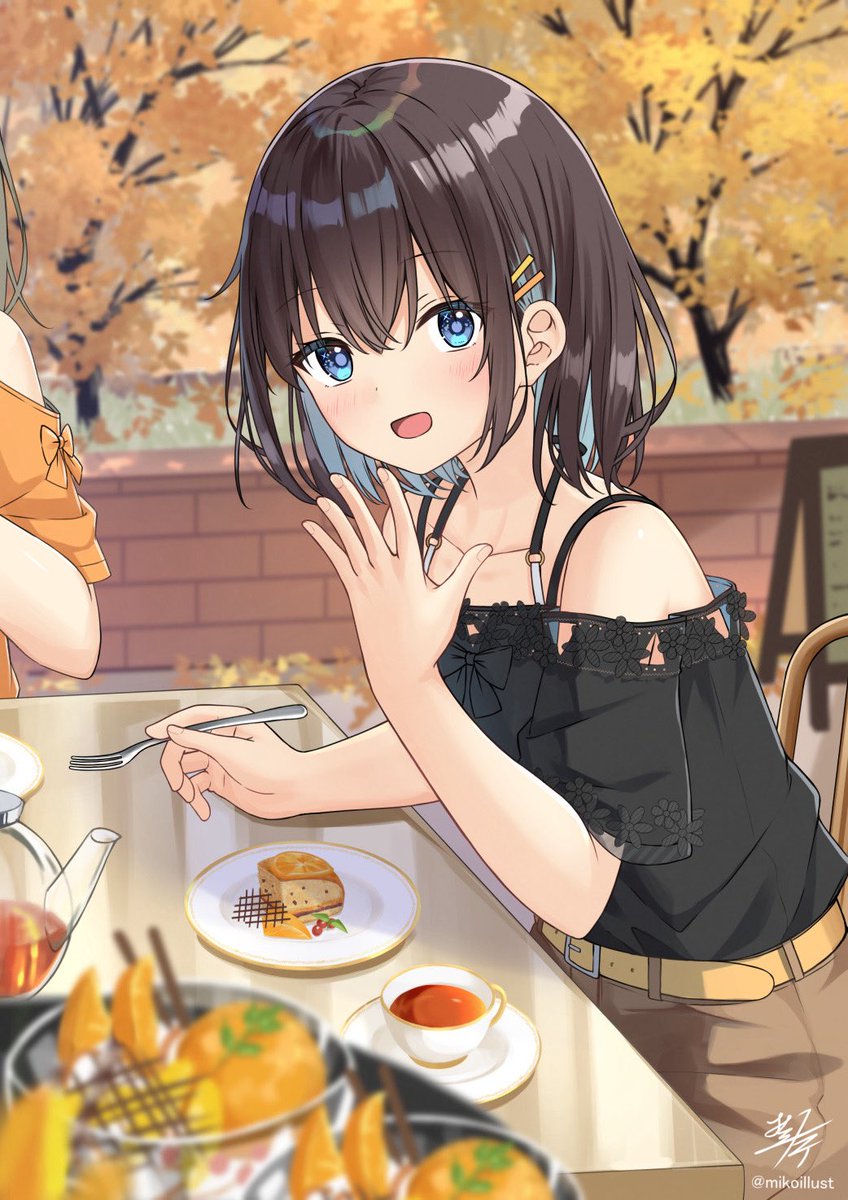 mikoillust's tweet photo. 🍊🧁 https://t.co/1S1Z7lV0LR