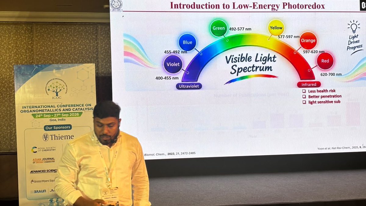 icoc_2026's tweet photo. 🌟 Our final speaker, Prof. Aslam Shaikh, delivered an excellent and engaging talk at #ICOCIV2026 in Goa! 🎤✨ A wonderful conclusion to an inspiring scientific programme. 🧪🔬 https://t.co/MWF4n5SIlZ