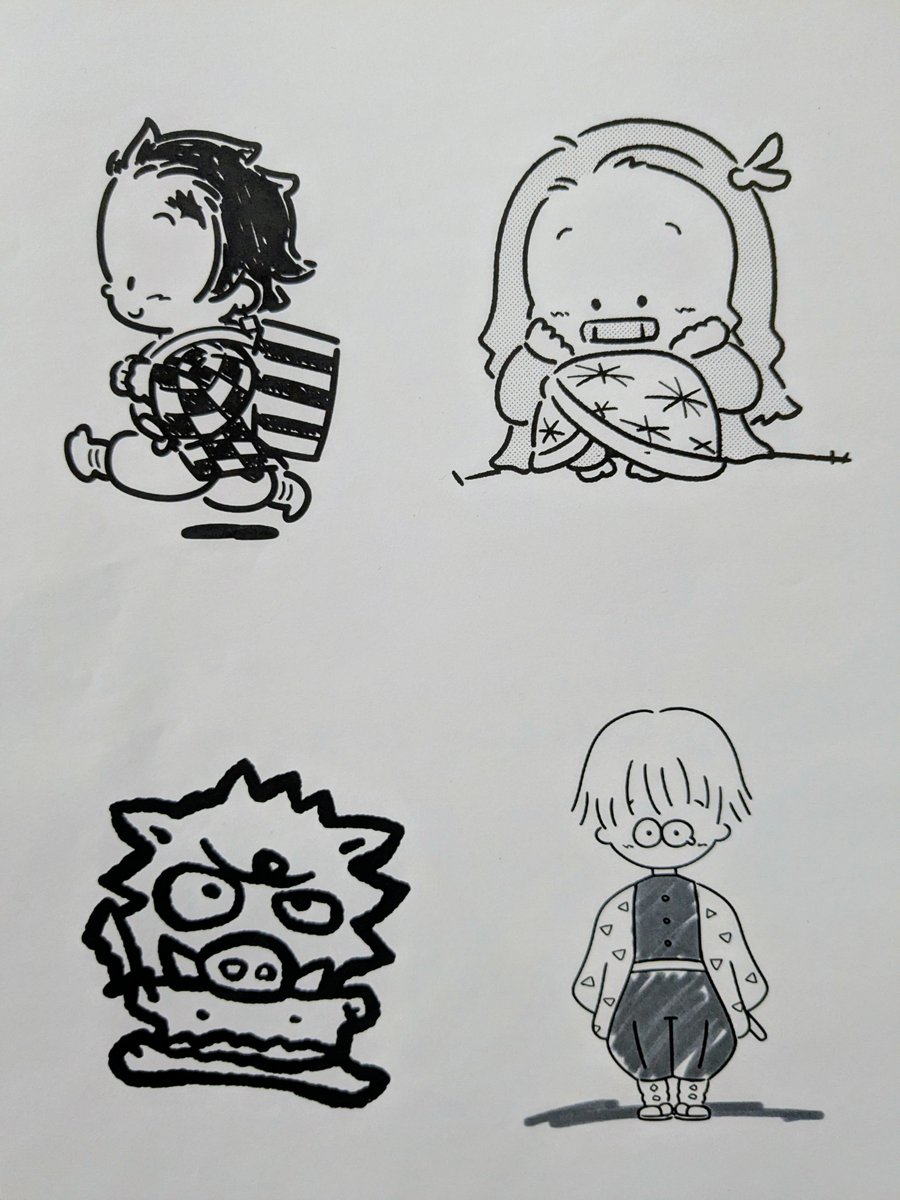jinkou_ovo's tweet photo. 何年か前に描いたレトロファンシー鬼滅の刃。 https://t.co/2APlmCjB2Y