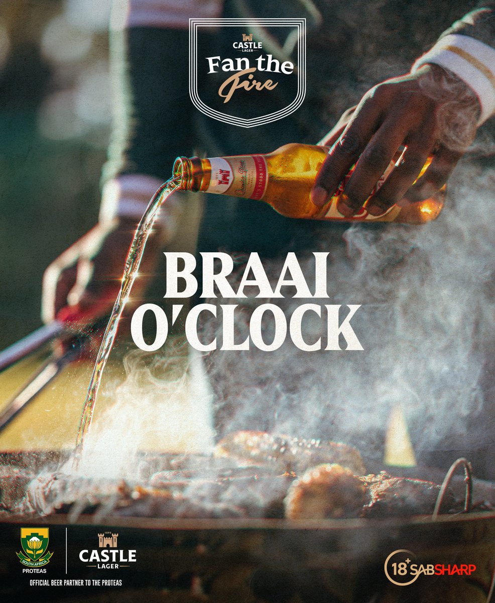 CastleLagerSA's tweet photo. Every great cricket day starts with a solid opening partnership:​

🔥 The braai.​
🍻 Then the Castle.​

The perfect way to #FanTheFire​

Who's in your opening partnership this Game Day? Tag them below for a chance to win a R250 grocery voucher. #BraaiOClock https://t.co/o0z8i2thos