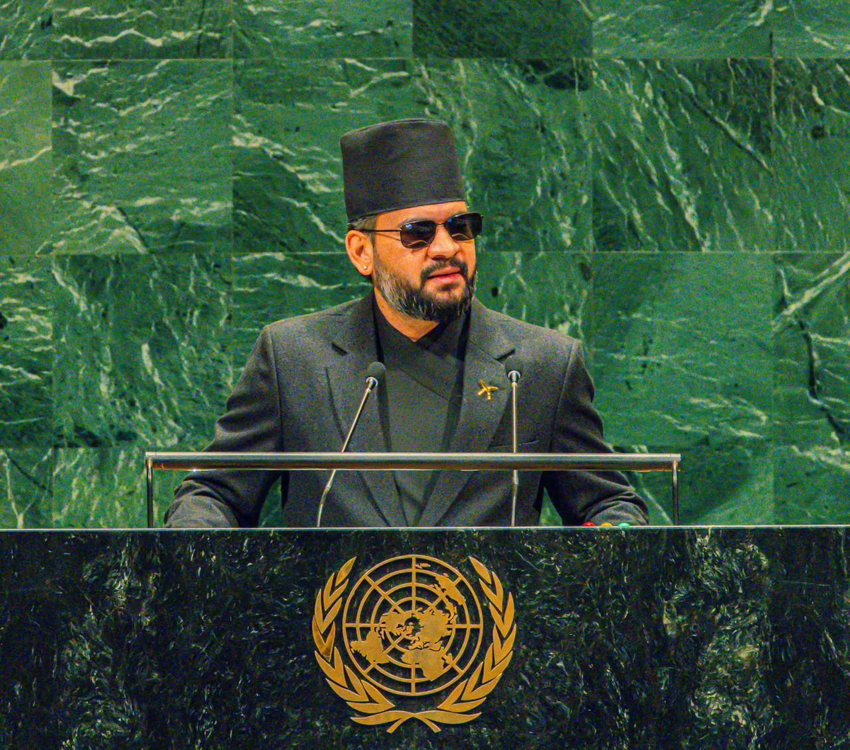 RONBupdates's tweet photo. Craze: PM Balen Shah's speech video becomes the most viewed video among world leaders speech uploaded on UN's official YouTube channel, with 4.59 lakh+ views. 😮🇳🇵 https://t.co/Dy8sNlR30q