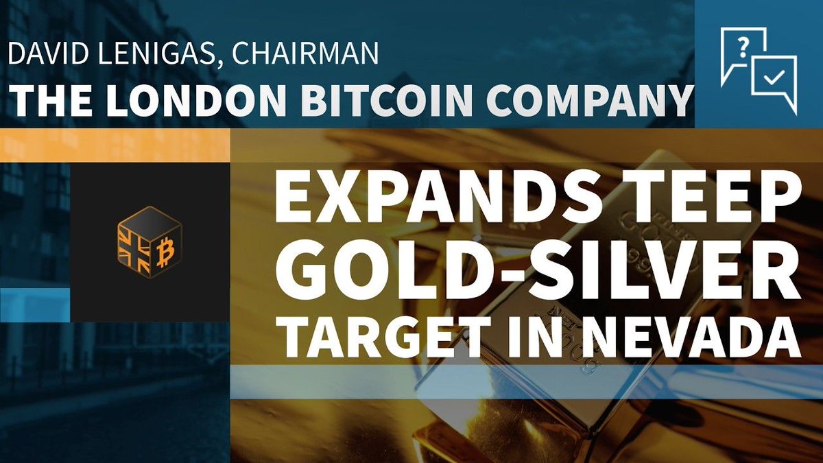 StockBoxMedia's tweet photo. 🎙️Interview Recap - London Bitcoin Company Identifies 3.5km of Surface Mineralisation at Nevada’s Teep Gold Project

@StockBoxMedia spoke to @ldnbtc Chairman @DavidLenigas following further exploration at the Teep Gold-Silver Project in Nevada, where 78 new samples now cover 3.5km of a 5.5km trend.

Watch here: https://t.co/H3hqceQAev