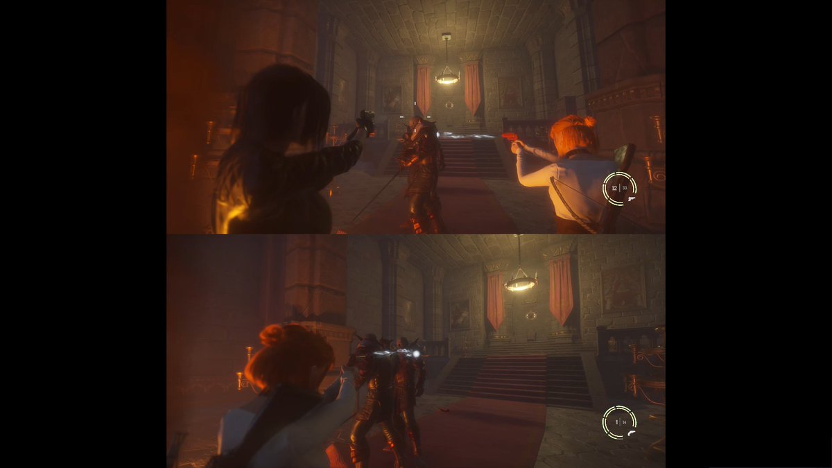 Farelasdev's tweet photo. A sneek peak to the split screen mode of my game. #Solodev #indiedev #indiegame #HorrorGames #gamedev #videogames https://t.co/Wp1wpiSTRw