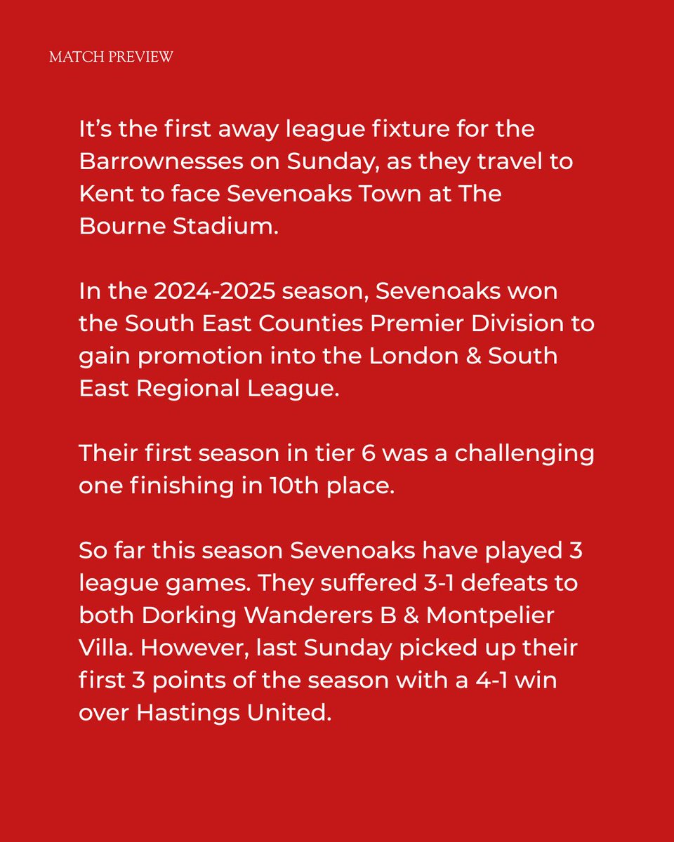 stcfcwomen's tweet photo. Match Preview | Sevenoaks Town 

📝: https://t.co/cSwHNhC8BR https://t.co/k61DzqHcQy
