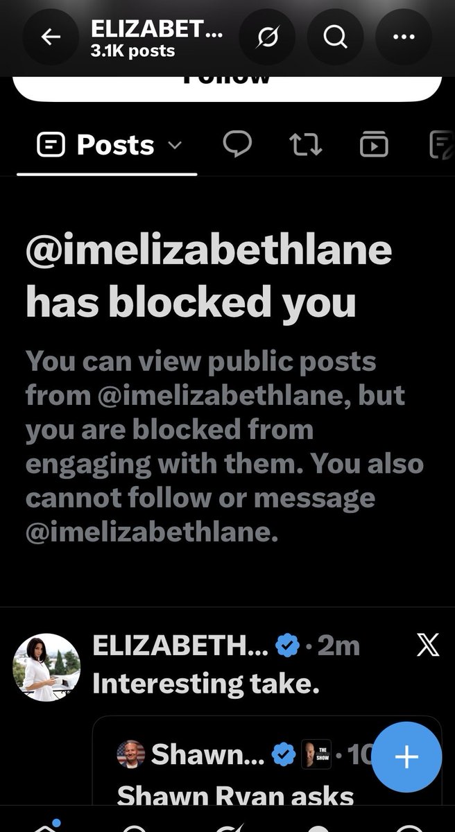 DancingDivOP's tweet photo. @imelizabethlane I made one comment and she blocked me. Truth hurts! https://t.co/e33aswgLFh