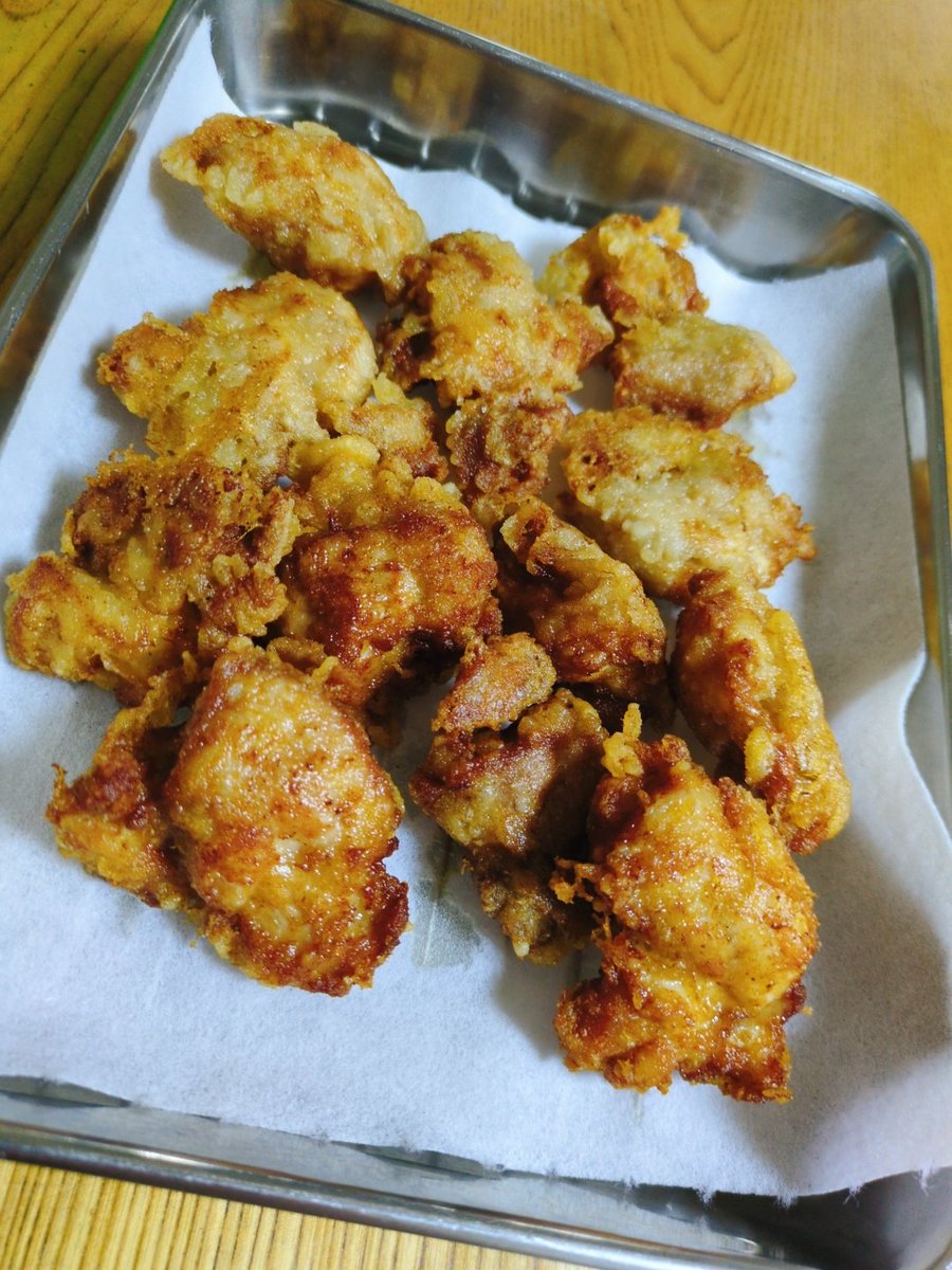N_nitori's tweet photo. 赤城特製からあげ初めて作った！
うますぎて秒でなくなる 家族にも好評で｢また作って｣と言われました⤴︎⤴︎ https://t.co/3oxhMvO8fD