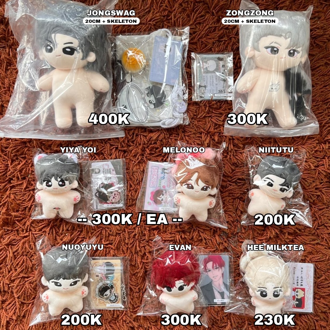 definitrolly's tweet photo. #ensell wts aab doll &amp; clothes enhypen 10cm 20cm 40cm, excl pack admin aja~ https://t.co/6g6VwcHpVX
