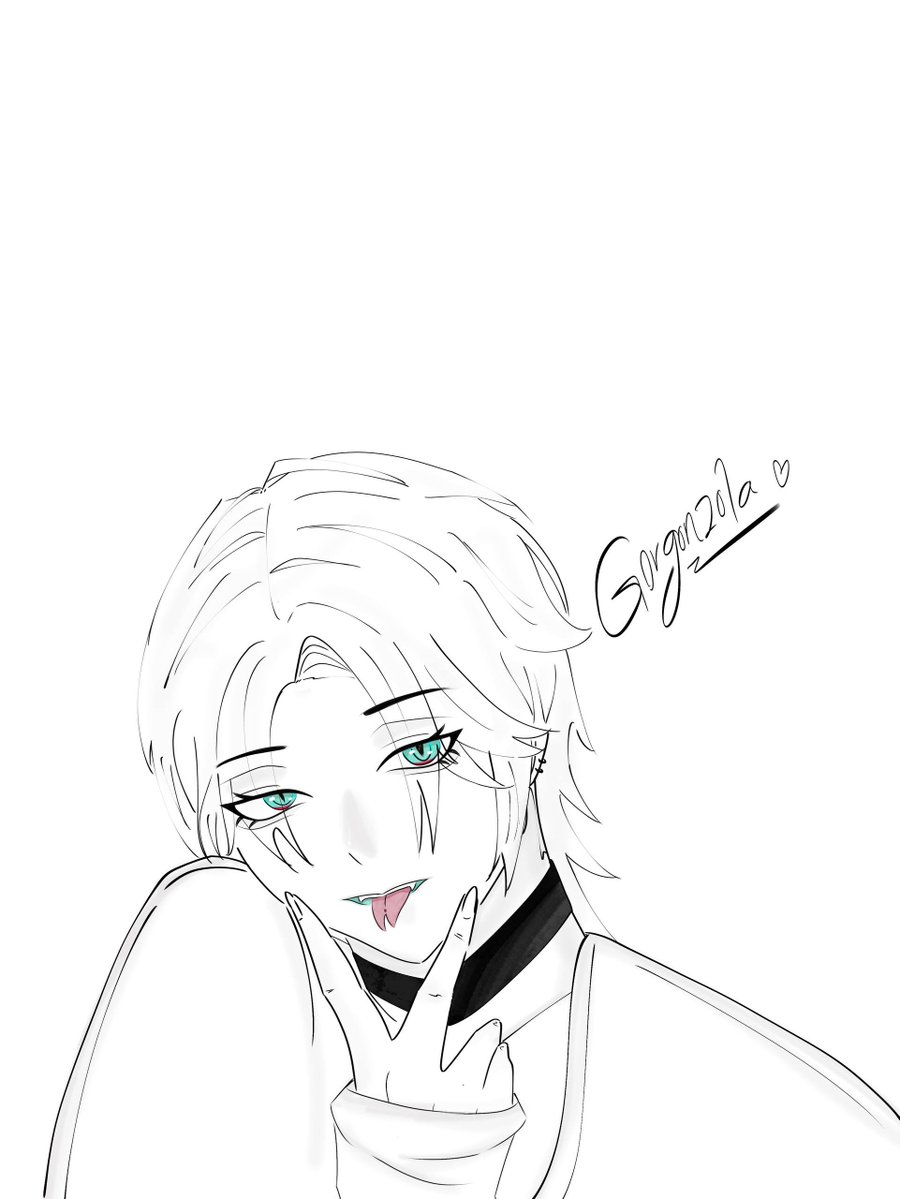 chevvophidia's tweet photo. I tried drawing human version of the snek ( I kinda don't like it but well! )

#Aurtistry https://t.co/QDuvcVRN95