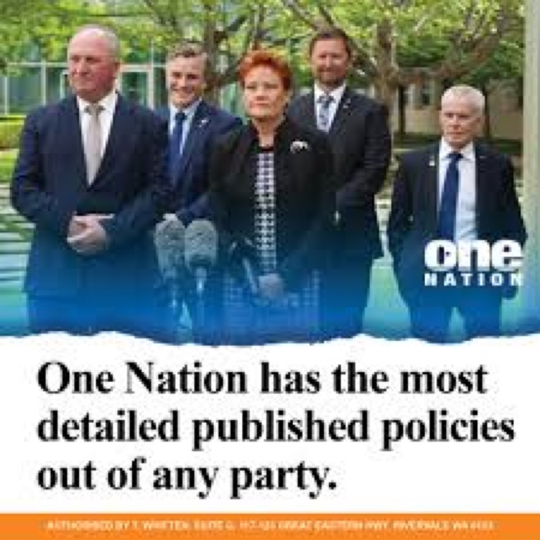 FreedomAus80100's tweet photo. A One Nation Government will remove the GST on building materials when you build a family home. 

One Nation will allow pensioners to work and keep their income, along the lines of the New Zealand model. 

One Nation will build coal fired power plants, and in the longer terms, start works on Nuclear. 

One nation will scrap half of the fuel tax, slashed in half from day one. Helping you at the pump. 

One Nation will pull out of Paris, and abolish the climate change department. Saving endless millions. 

One Nation will close the tap on endless immigration. Immigration into Australia will become a privilege, not a right. 

More reasons to vote one nation 🇦🇺🇦🇺🧡