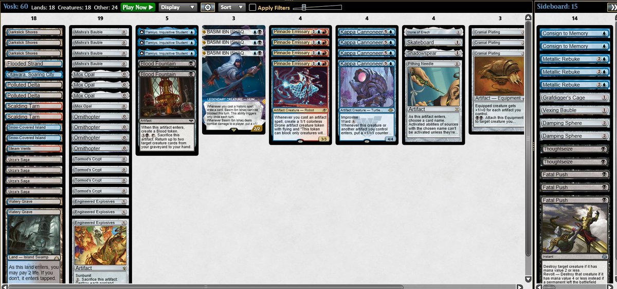 Arcbound_Papi's tweet photo. Top 8ed the Late Night Saturday Modern Challenge (104 Players) with Dimir Cranial Affinity! https://t.co/warXZ11GM5
