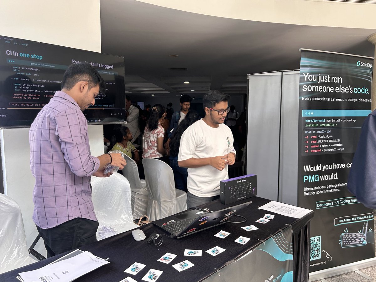 SudhanshuDasgu3's tweet photo. Day 2 at @FOSSUnited .

Stop by PMG booth on first floor if you have not till now and let us help you to not get hacked or compromised🙂 https://t.co/2xo2BrABHt