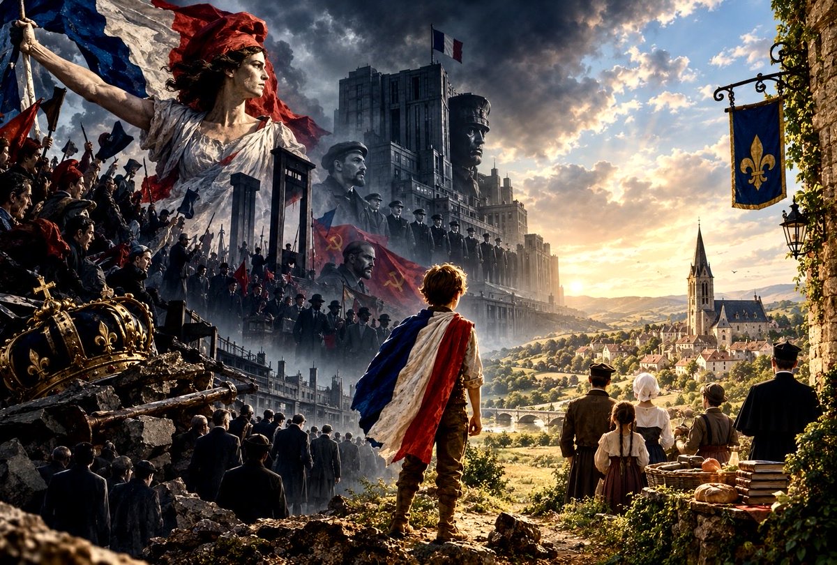 Kristof_Poland's tweet photo. After 237 years of this failed experiment, it is time to reverse the madness of the Anti-French Revolution.

Anti-French, yes. Because it waged war on everything that was France: its faith, its king, its provinces, its languages, its trades, its parishes. It called this progress.

The principle was simple: erase everything that stood between man and the State. The family, the local community, the Church, the guilds. Leave only an isolated individual facing a power without limits.

Since then, the regimes have changed – empires, monarchies, five republics. The machine never has. Paris decides, the provinces obey. The State educates your children, takes what you earn, and tells you what to think.

And the Revolution did not stop at France. The Bolsheviks saw themselves as Jacobins. Lenin took the Terror as his model. Communism is the child of 1789 – we Poles knew that child at close range.

We defeated the child. France still lives under the parent.

Undoing the Revolution does not mean turning back the clock. It does not mean a Terror in reverse. It means giving the French back what was taken from them: their communes, their schools, their money, their faith. Putting the State back in its place – beneath society, not above it.

In 1789, the French were told: the State will set you free.

237 years later, it is time to free yourselves from the State – and become French again. 🇫🇷⚜️