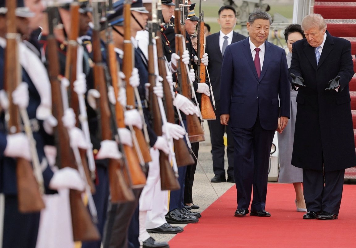 FinianWorks's tweet photo. The US-China tectonic plates have shifted

https://t.co/u1bRclnNlf

Before this week, the last time a US president greeted a foreign leader at Joint Base Andrews was when John F. Kennedy welcomed British Prime Minister Harold Macmillan in 1962.

But that’s not the reason the image of US President Donald Trump waiting at the foot of the stairs of an Air China Boeing-747 to personally greet Chinese leader Xi Jinping is historic. Macmillan led a close American ally; Xi leads America’s paramount adversary. In rolling out the red carpet, Trump underscored how rapidly the balance of power in the relationship has shifted.

The turning point came last year, when China made the ultimate power move, threatening to choke off rare earths — and turn US factories dark — after Trump ramped up tariffs on Chinese goods to more than 140%.

Trump backed down, and at the time, Rush Doshi, a Georgetown University professor and former Biden administration official, wrote that China had proved itself to be a “true peer” of the US, unafraid to push back. Doshi’s take on the arrival ceremony, which also included a 21-gun salute and a flyover by B-1B bombers — far exceeding courtesies extended to Trump in Beijing in May — has been that China believes “they’ve basically tamed the United States.”

“The tectonic plates have shifted beneath us,” he told me, “and both leaders are acting accordingly.”

The China scholar Orville Schell writes that the US’ epic diplomatic successes of the 20th century — securing the unconditional surrender of Japan and Germany after World War Two; defusing the Cuban missile crisis; securing arms-control agreements with Moscow to wind down the Cold War — set an unrealistic ceiling for Americans about what’s achievable today. This summit established a new, lower floor.

In classic diplomacy, protocol giveaways are supposed to be reciprocated by substantive concessions. Otherwise, why bother?

Xi offered two pandas — Ping Ping and Fu Shuang — for the Atlanta zoo, bromides on how the US and China must “coexist in peace” and, according to Trump, showed interest in the granite used to construct the new White House helipad.

Yet at the same time, China is supplying Russia with dual-use technology to pummel Ukraine, and as Xi landed, The Wall Street Journal was reporting details of how Beijing had supplied Iran with rocket propellant and electronic components used to make drones and missiles that Tehran is using to lash out at its neighbors — and reportedly kill US service personnel — in the Gulf.

As for actual results, there was talk of an AI hotline to notify each other of risks that rise to the national security level, and an agreement to extend a trade truce for two months. But again, reality belies the rhetoric: It’s far from clear that China and the US assess AI risks in the same way — and whether a hotline would actually work. Moreover, the short extension of the trade armistice only underscores its fragility; Beijing is still squeezing flows of rare earths to extract concessions from the US and coerce its allies, including Japan.

It’s worth remembering that, until quite recently, US and Chinese leaders aired their disagreements in front of TV cameras at joint news conferences on issues ranging from human rights to market access for foreign companies, with American presidents pressing for concessions.

This week, by contrast, has been an exercise in shallow bonhomie. Even a few Republican loyalists have recoiled at the extravagant pageantry, seemingly designed to flatter Xi and awe a domestic audience, although the absence of TV cameras at the Rose Garden ceremony undermined that low-ambition objective. Ahead of the summit, Roger Wicker, the Senate Armed Services Committee Chairman, questioned why Trump was offering such a “lavish welcome” to a “brutal, unelected, and oppressive dictator.”

After a state dinner featuring bok choy and sesame-crusted sea bass — and a clutch of tech moguls including Tim Cook, Elon Musk, and Jensen Huang — the puzzle remains: Why did Trump blow diplomatic capital for such meager results?

“Tremendous things will be happening,” Trump posted on Friday. That’s a diplomatic hope, not a deliverable.