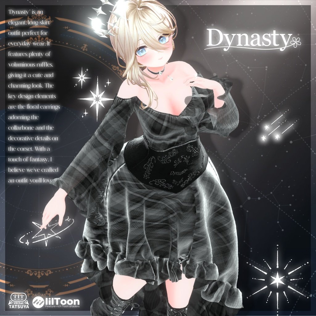 VRCtatsu's tweet photo. 【✨本日限定🎉運試しくじ10名】  

新衣装【Dynasty】雨なので突発🎁企画！

【🎉SALE🎊】

9/20~10/4
fullpack 2800円→1560円
singlepack 1400円→980円

【19Avatar対応】Dynasty https://t.co/rLjXURtg6v

フォロー＆このポストを引用リツイートして参加！下記URLより(どの柄が好きとか) https://t.co/DI0uq2wJo9