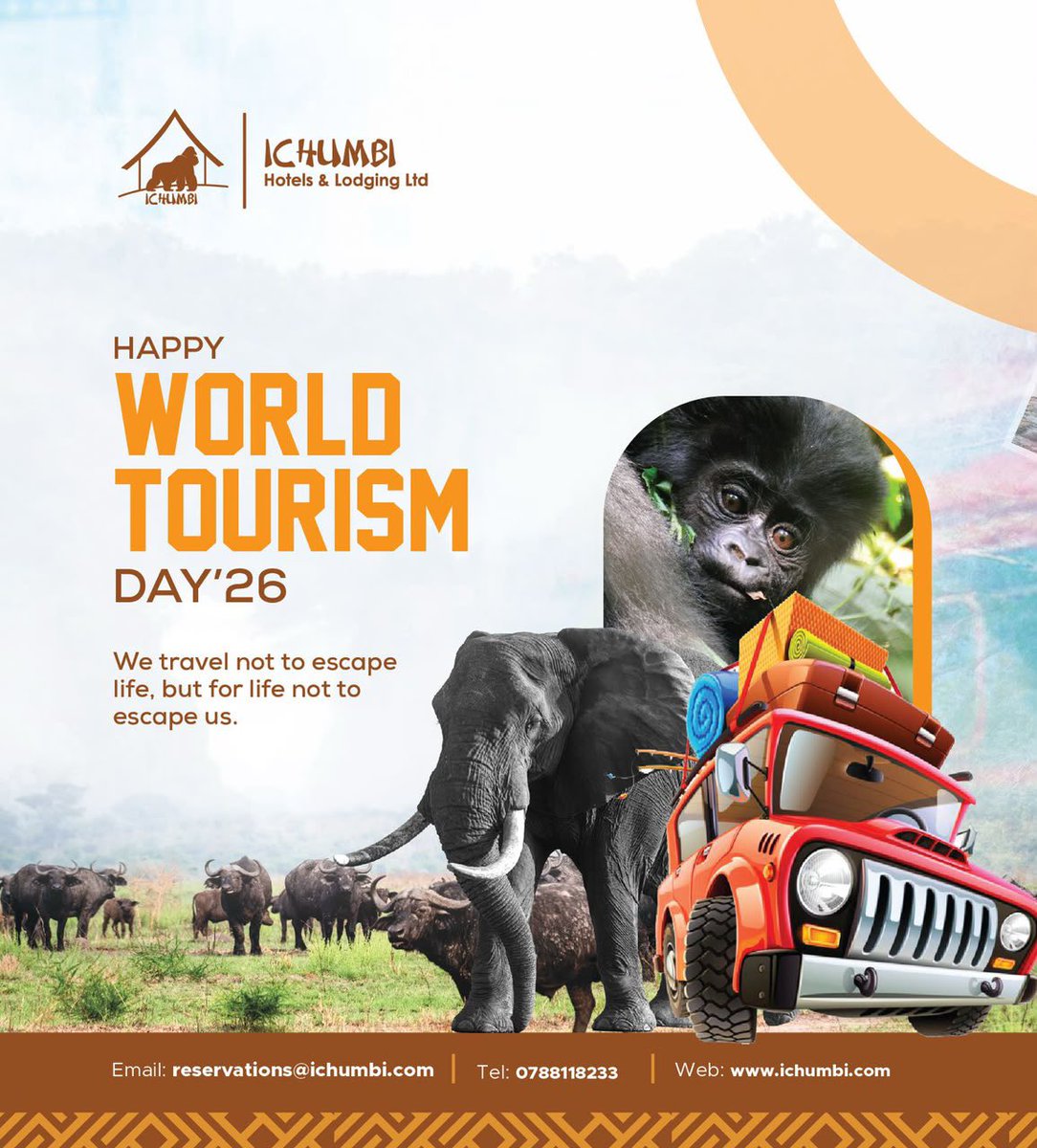 IchumbiLodge's tweet photo. Happy World Tourism Day 🦓🦍🦒🦁🐒⛰️🏞️🚤🏨. https://t.co/3YbbFRL7Qw