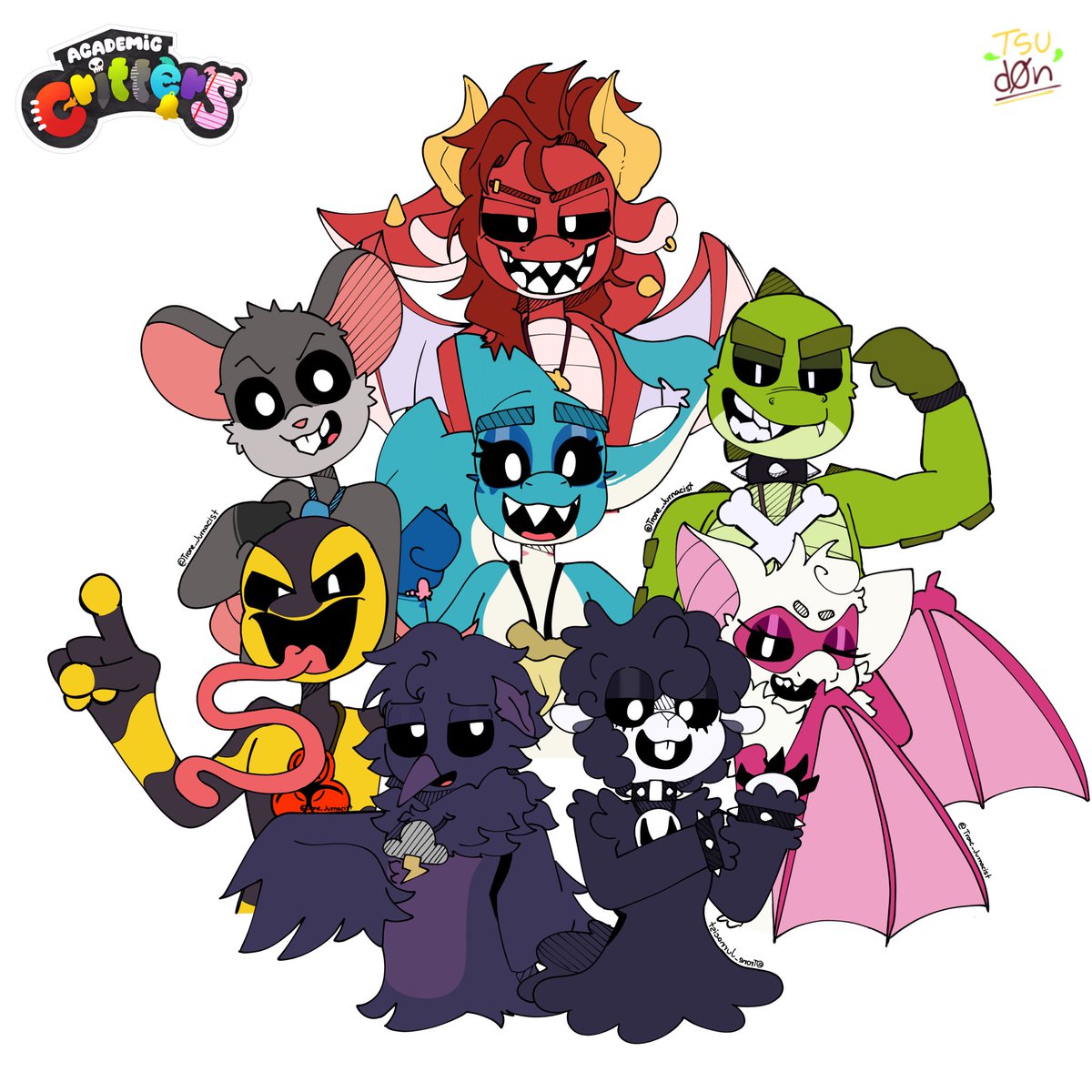 Tsud0n's tweet photo. The Academic Critters! (Commissioned by Trone_Jurnacist)

#NightmareCritters #PoppyPlaytime https://t.co/lWxWGsFBAF