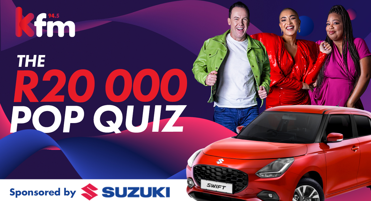 KFMza's tweet photo. Can you answer 10 questions in 60 seconds and walk away with R20,000? 💥 Enter the #20kSuzukipopquiz on #KfmMornings: https://t.co/oCQgBQZbD1 📻 Listen to Kfm 94.5 from 6-9am for your chance to WIN! @Suzuki_ZA https://t.co/ks3Qn4sW4A