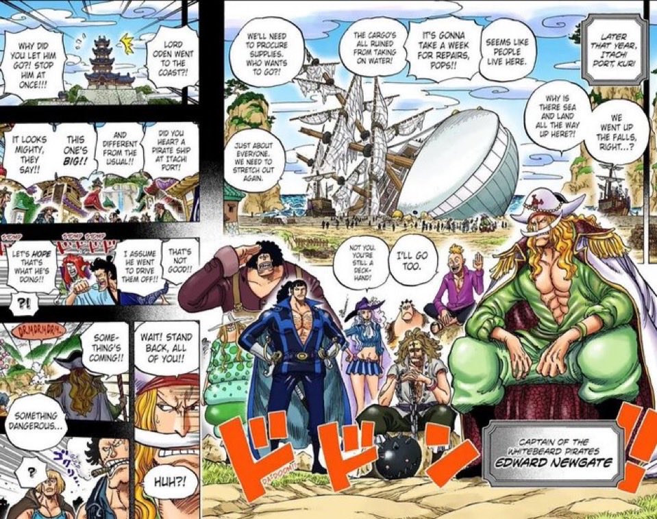 Watermelon2pw1's tweet photo. @ofdaCorner I mean oda already showed everything in wano flashback,making a sick dying Roger who was literally struggling to even physically stand up go toe to toe with prime wb and also not introduce wb with his title in the introduction box.shit was pretty obvious it’s just wb has more fan https://t.co/6WzTMGMJbg