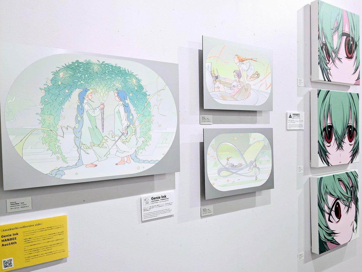 miyak63's tweet photo. 東京原宿のギャラリー @__marienkafer__ さんで、グループ展「Beyond the Sea Hello!」を拝見しました。
海外のクリエイターさんに焦点をあてた展示で、個性豊かでありつつ日本のイラスト界隈の影響も感じる。
zero808wさん @zero808w が特に気になった。イケてるカフェやライブ会場によく合いそう…。 https://t.co/KLK1asZre0
