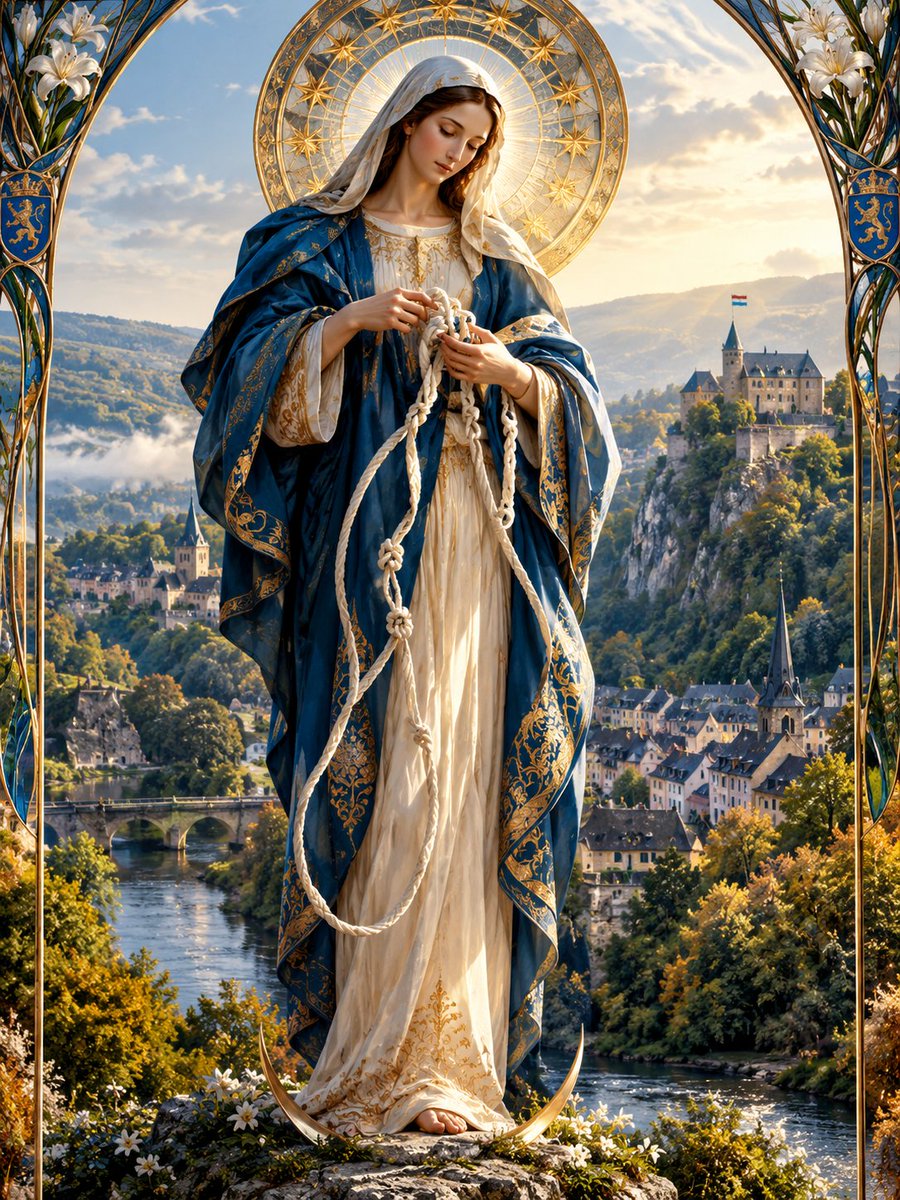 ajtoussaint's tweet photo. Gegréisst bass du, Maria, voll vu Gnod, den Härgott ass mat dir. Du bass geseent ënner de Fraen, a geseent ass de Fruucht vun dengem Leif, Jesus.

Helleget Maria, Mamm vu Gott, bieden fir eis Sënner, elo an an der Stonn vun eisem Doud.

Amen. https://t.co/Hhge7Fw68h