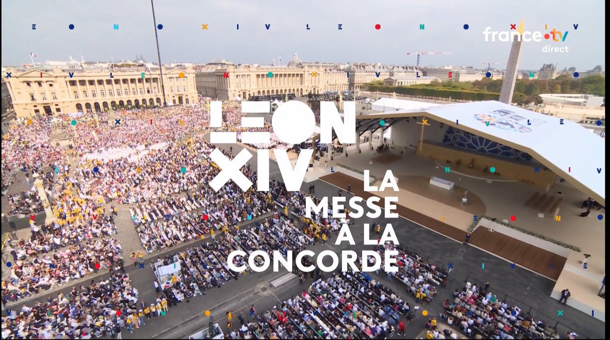 francetvpro's tweet photo. 📈#Audiences

#France2 large leader hier avec la messe à la Concorde présentée par @JulianBugier et @LeaSalame : 
📍20,4% de PdA et 1.7M tvsp

Très grand succès pour les éditions spéciales #PapeEnFrance sur l’ensemble de la journée :
📍Reach de 11,1M https://t.co/iQXgCvMEGY