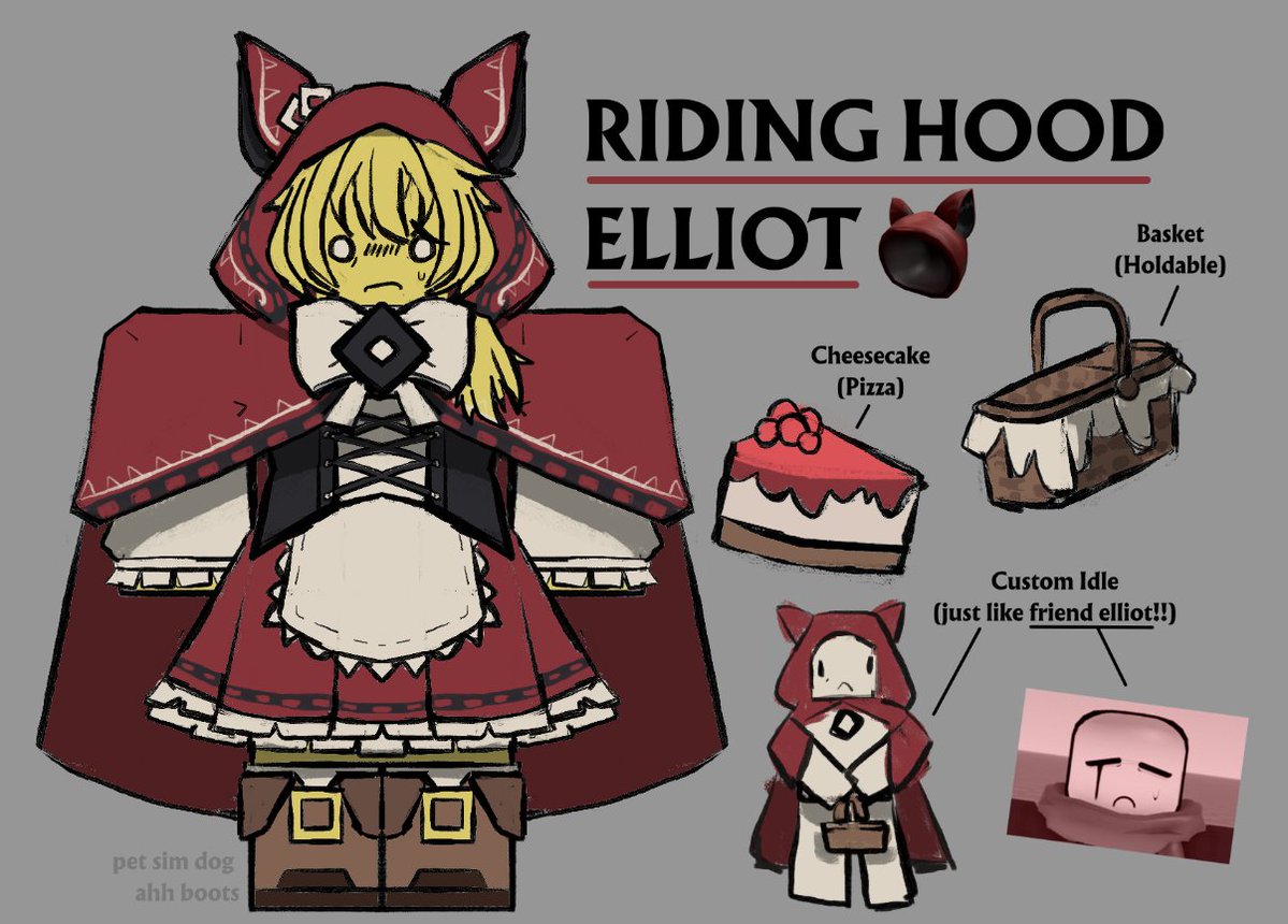 DaRulesToon's tweet photo. #ForsakenTombstone Riding Hood Elliot REFRESHED Concept

I wanted to remake the original concept since it looks so bland a month later xD

[og concept in replies (warning: the old concept got MOGGED so hard)]

#forsaken #homicidalporkchops #forsakenrblx https://t.co/geNvtl5pH1