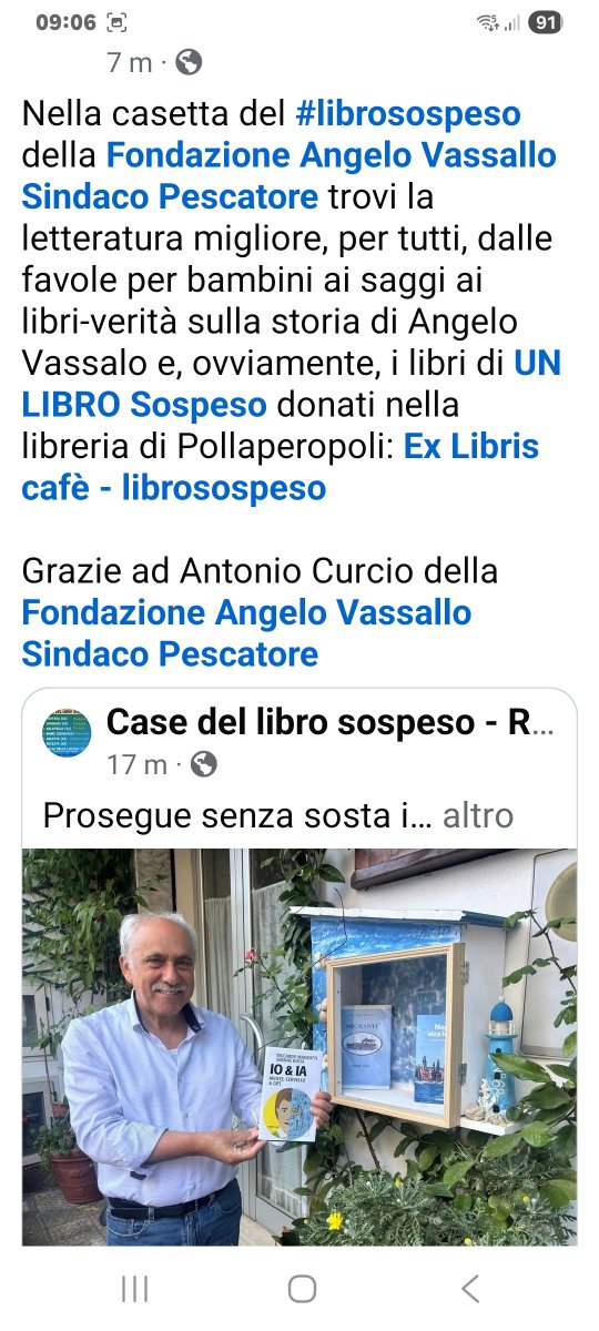 michelegentile7's tweet photo. Le librerie-dimore del #librosospeso:
Comune di Pertosa (Sa)
Comune di Salvitelle (Sa)
Comune di Caggiano (Sa)
Teodora - Auletta (Sa)
Città di Rezzato (Bs)
Fondazione Angelo Vassallo Sindaco Pescatore - Vallo della Lucania (Sa)
#exlibriscafe https://t.co/fpF8CwFcf5