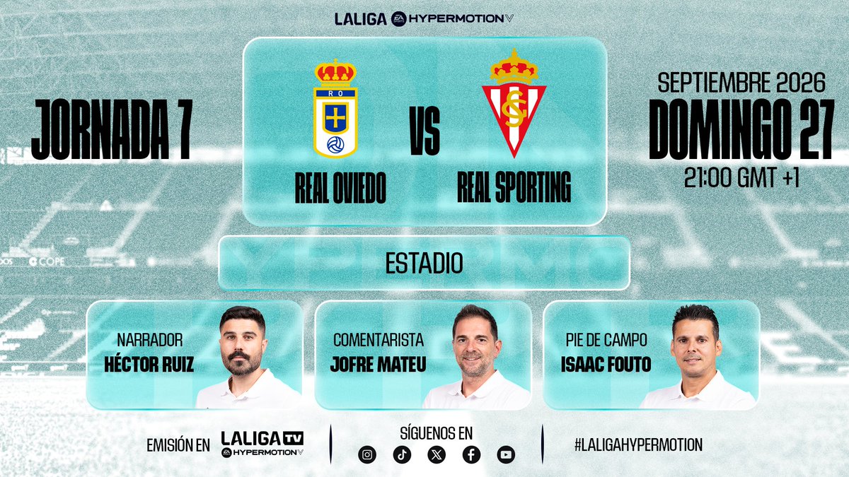 HectorRuizPardo's tweet photo. Y tú de quién eres? J7. 21h (Previa 20.30h). DERBI. @RealOviedo - @RealSporting ⚽️🔥 #LALIGAInside https://t.co/zeAoNA98qe