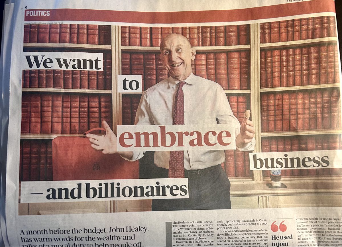 ColinBrazierTV's tweet photo. Judging by the article in today’s Sunday Times, Labour’s chancellor acknowledges Britain has a problem with an exodus of wealthy taxpayers. But as I argue in my monologue this week, his party increasingly vilifies the rich to justify its existence. 
See 👇
https://t.co/nqZYgJfuNJ https://t.co/NzP6sufxW3