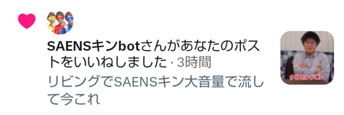 KV2ussr's tweet photo. SAENSキンbotさんだ、ありがたい https://t.co/4KQMMp6YVg