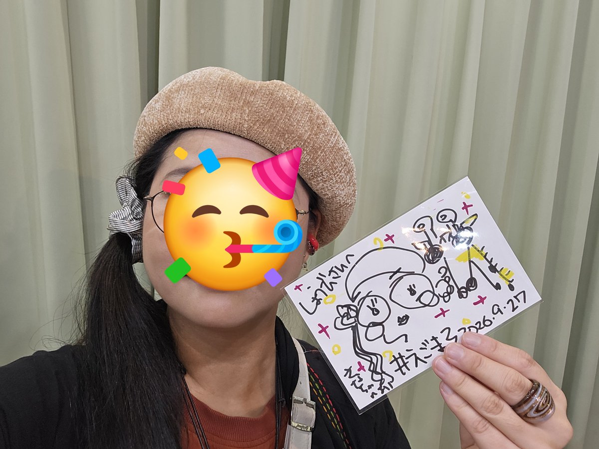 ssshowbiii's tweet photo. さなちゃん @hukoutaishitsu に似顔絵描いてもらったよ✨かわゆい！
ありがとう😉👍🎶
#えごま @agm_gsc 楽しすぎる！！ https://t.co/4fR7IU9pjv