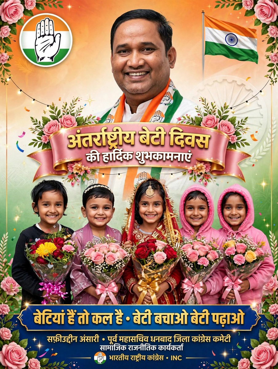 safiuddin947's tweet photo. #अंतर्राष्ट्रीय_बेटी_दिवस की ढेर सारी शुभकामनाएं एवं ढेर सारी बधाई हो https://t.co/ku1oo89P5W
