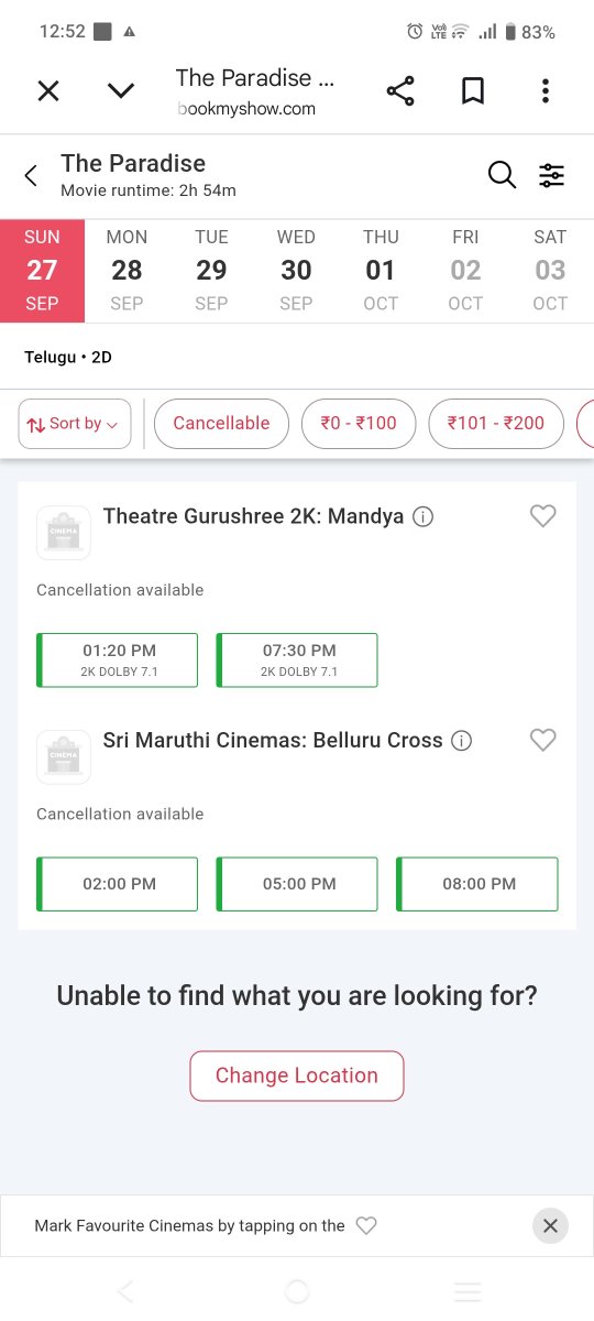 CultAdi's tweet photo. Mandya 90% kannada population erro location nali 2 theatre with empty theatre telugu version akidare without #KannadaDub what is this obsession to impose telugu on Kannadigas when kannada dub available 🤦 @ganeshchetan
And zero shows for #PremadaOorali in Mandya https://t.co/ZqkffeGdlZ