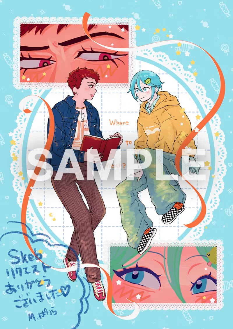 sisionioriginal's tweet photo. またまた創作キャラをskeb納品していただきました！！
超絶オシャレなお洋服着せていただいてるんですが！？？？
私のバケツ塗りしかしてない資料からこんなにポップでハイセンスなカラーイラストが…！？
しかもしかもご感想までいただきありがとうございます…😭🙏💕
ミニキャラまで可愛いすぎる…！ https://t.co/zaKjjLk21n