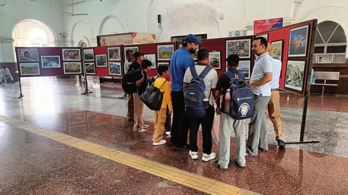 RailwayNorthern's tweet photo. Preserving Heritage, Inspiring Journeys 🚂 

​As part of the #SwachhataHiSeva2026 campaign on World Tourism Day, Carriage & Wagons Depot and Diesel Shed, Kalka organised an engaging photo exhibition at Patiala Railway Station.

The showcase celebrated the rich history and scenic beauty of the UNESCO World Heritage Kalka–Shimla Railway, offering passengers and visitors a captivating visual journey.

#WorldTourismDay