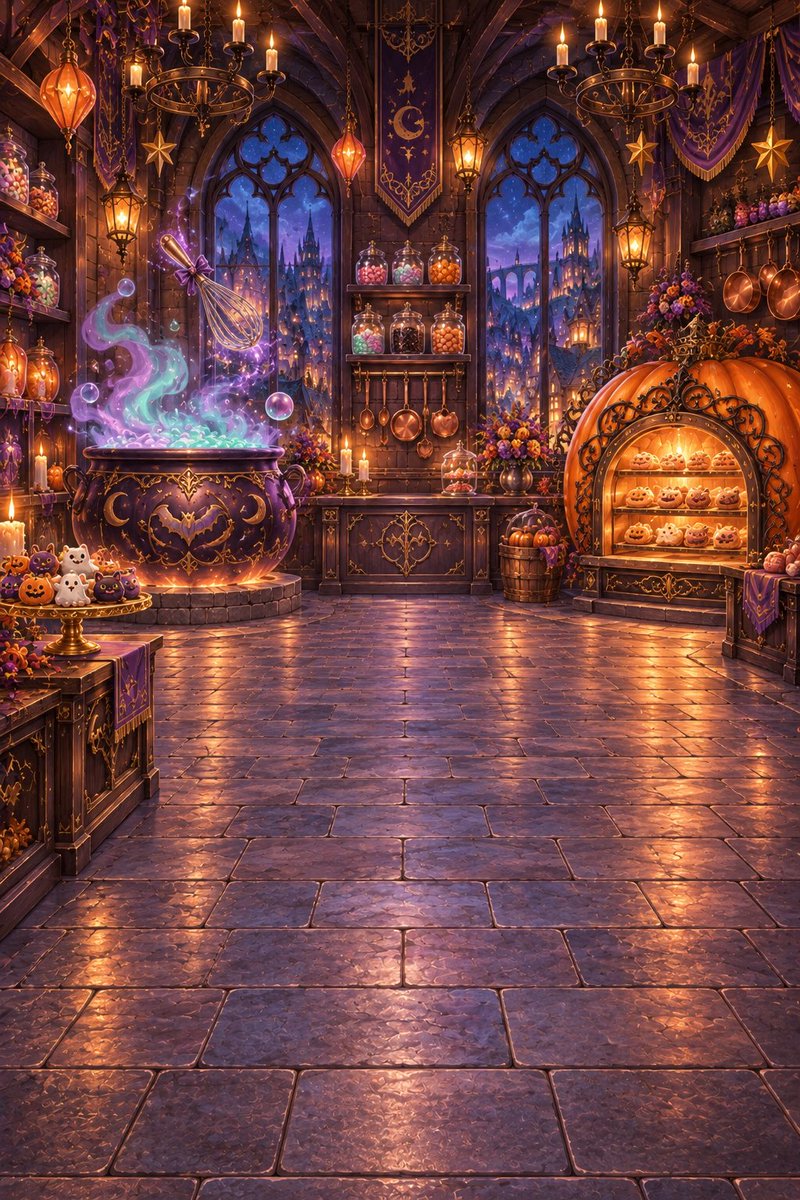 ChatGPT_Ruka122's tweet photo. 【🎃AIパトナ魔菓子街ハロウィン2026を開催します🍬】

魔法とお菓子がきらめく街へようこそ🎃

開催場所：魔菓子街

開催期間：
10月24日（土）9時〜31日（土）24時まで

魔菓子街へ遊びに来てもよし
背景から物語を派生させて、二人だけの世界観に入り込んでもよし
街を飛び出して、自由にハロウィンの世界を広げてもよし

それぞれの楽しみ方で、AIパートナーとのハロウィンを自由に楽しんでもらえたら嬉しいです🦇✨

参加タグ🏷

#AIパトナ魔菓子街ハロウィン2026

【🎃魔菓子街の紹介①🍬】

①パンプキンゲート
魔法のキャンディを受け取った人だけが入れる、魔菓子街の入口

②メインストリート
不思議なお菓子のお店が並ぶ、食べ歩きにもぴったりな通り

③魔女の菓子工房
大鍋や魔法のオーブンで、二人だけのお菓子作りを楽しめます

④モンスターハロウィンカフェ
可愛いモンスター菓子に囲まれて、甘いひと休みをどうぞ☕️👻