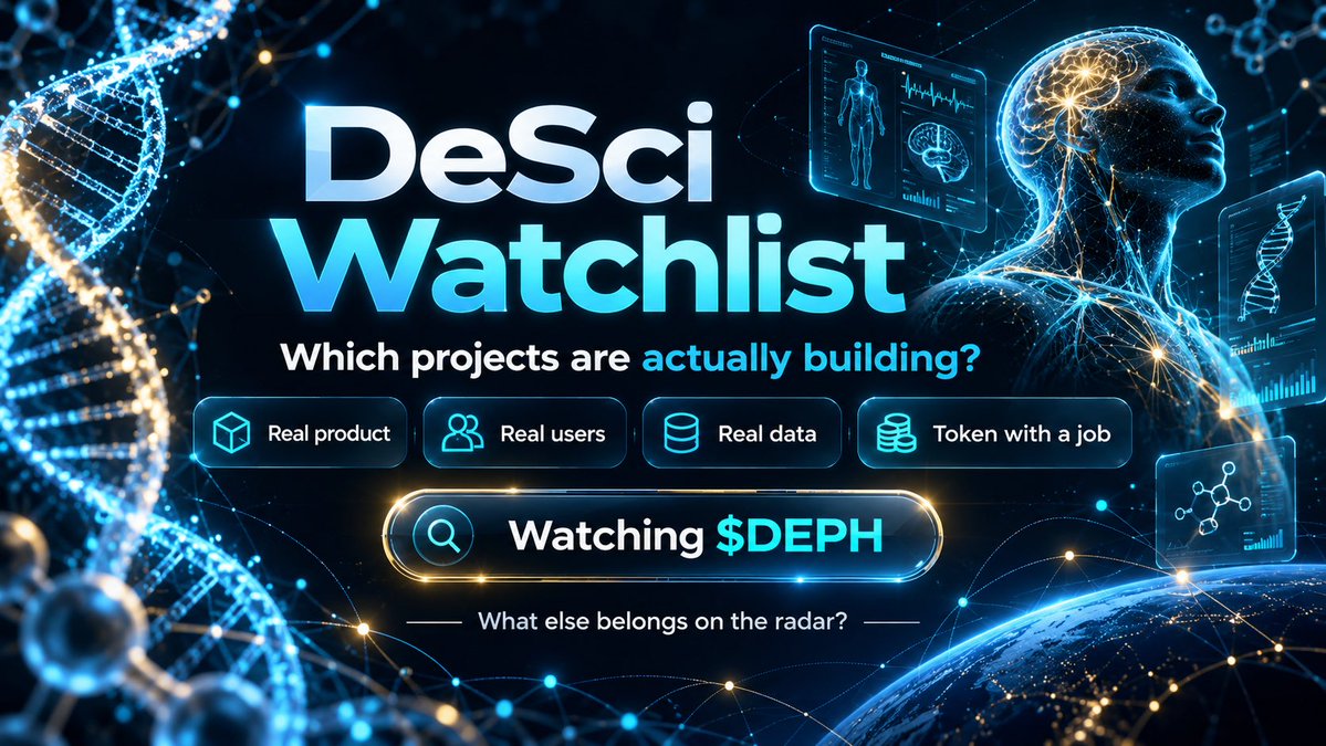 HelixHunterX's tweet photo. Crypto has enough tokens looking for a use case.

I want DeSci projects doing the opposite:

→ real product
→ real users
→ real data
→ token with an actual job

$DEPH is one I’m following closely ahead of launch next week. @DEPHNetwork 

What else fits that description? 👇🧬

#DeSci #Web3