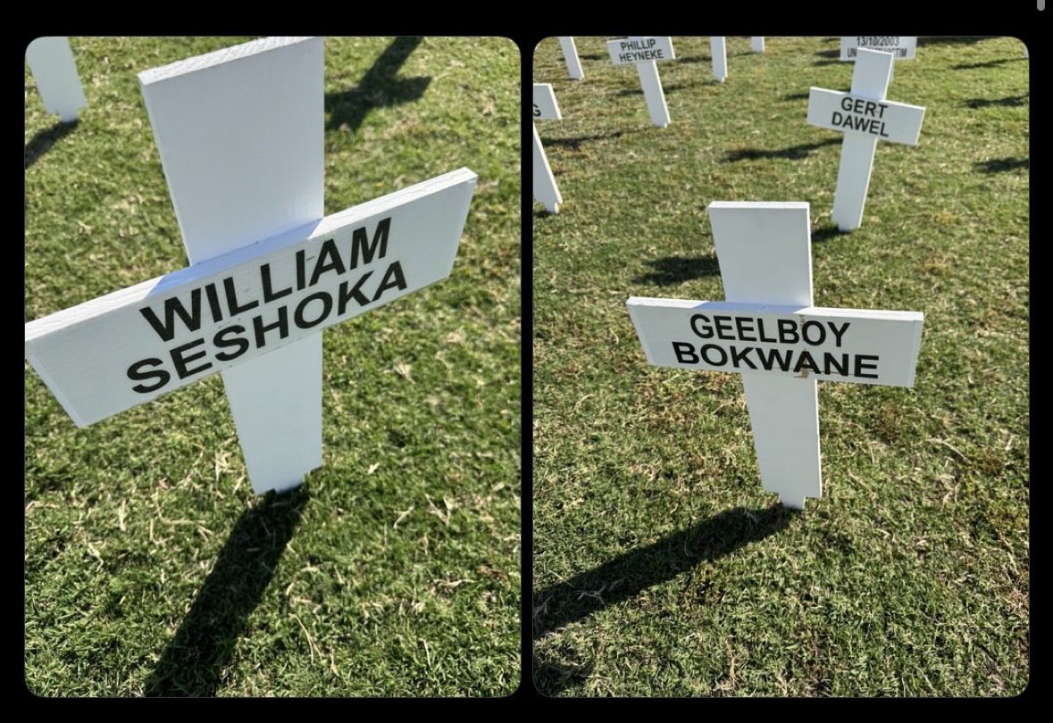 iamSivN's tweet photo. If it’s a white genocide , please explain the black names https://t.co/sZmt1YFdiI