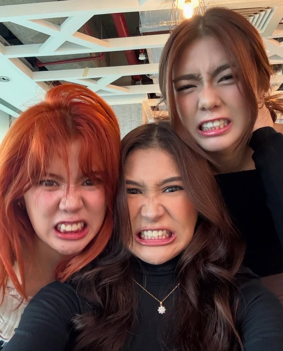 nationsgirlgrp's tweet photo. funny how the maloi-jhoanna-mikha trio is called the "thirst trap line" when they're so cute all together 😭 https://t.co/qNqXggUNw9