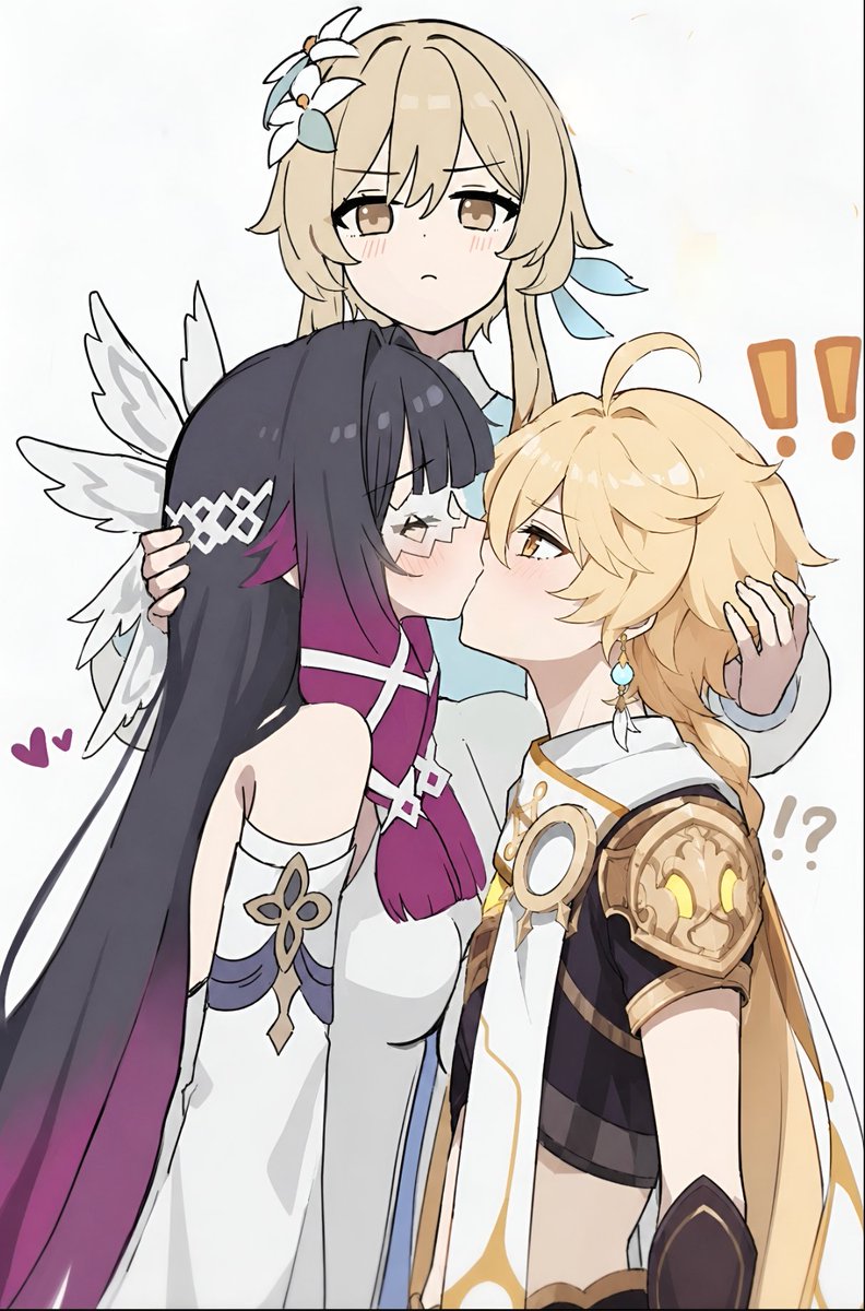 GhermanSparrow7's tweet photo. Lumine the wingwoman.

#GenshinImpact https://t.co/0upbA1CC2O