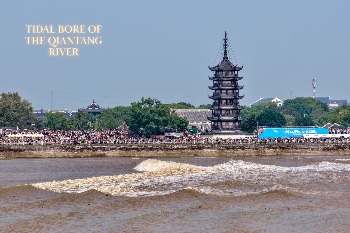 FlyOverChina's tweet photo. View the tidal bore of the Qiantang River from above. 🌊
📍Haining City, Zhejiang Province

#Chinatravel #flyoverchina #qiantangriver https://t.co/VNkTGi3ofn