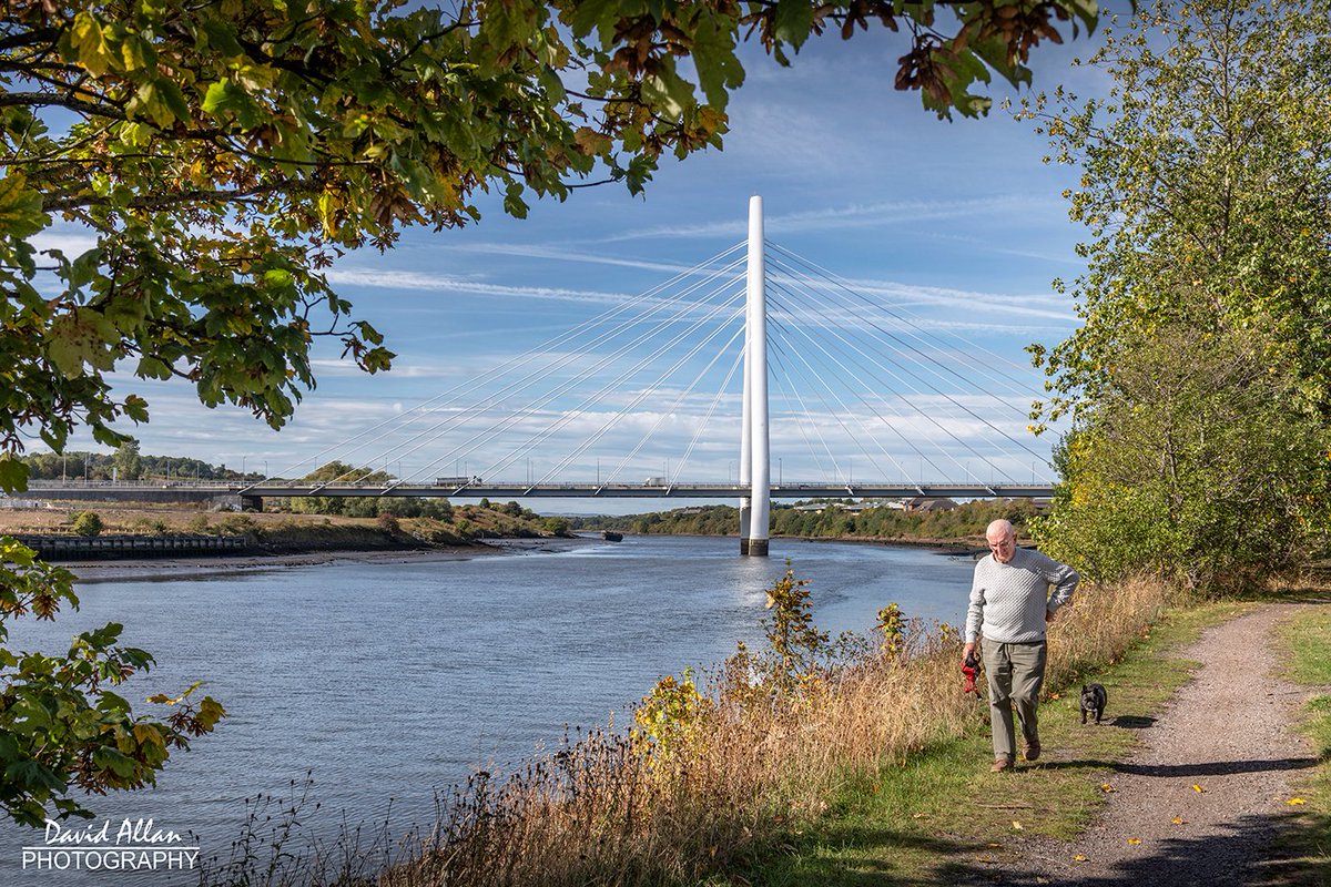 davidm_allan's tweet photo. One man and his dog taking a walk along the banks of the River Wear downstream from the Northern Spire in Sunderland, NE England. The fine warn sunny weather still a thing despite the official arrival of autumn. #sunderland #wearside #landscape #september #autumn #photography https://t.co/hL1BNbeh6x
