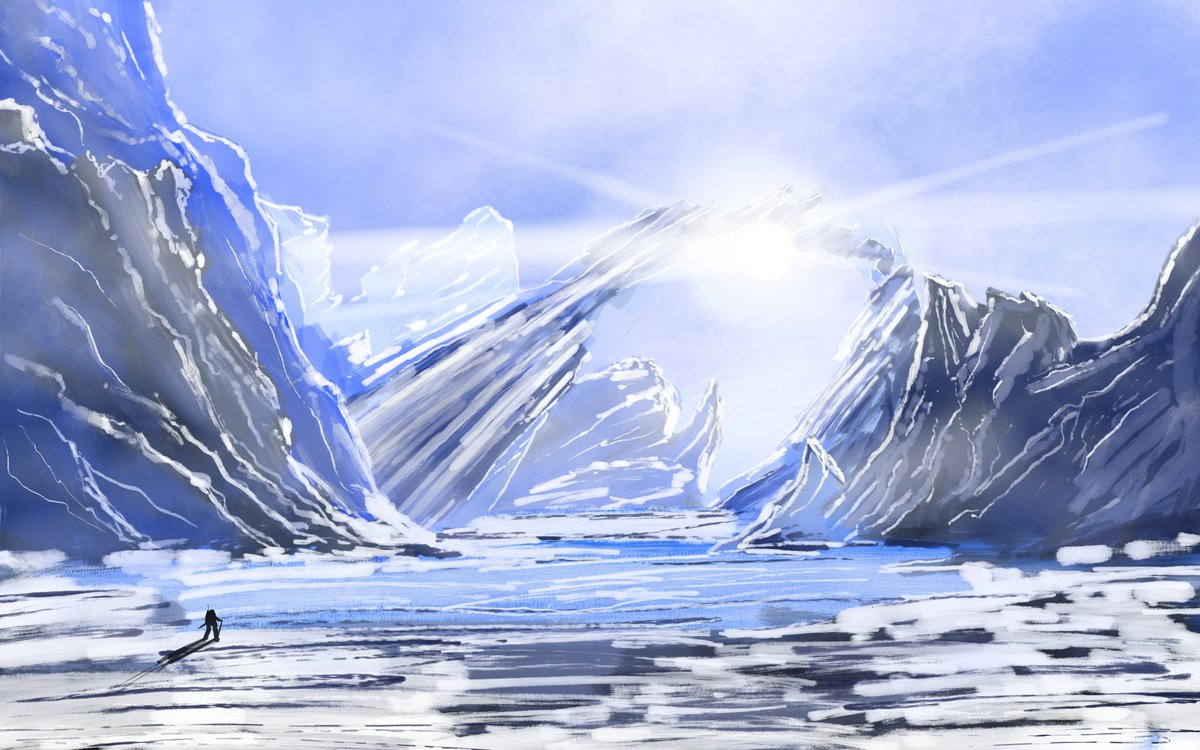Thatdudemaan's tweet photo. @Mochichuu_art A quick landscape painting https://t.co/0muR1reDwl