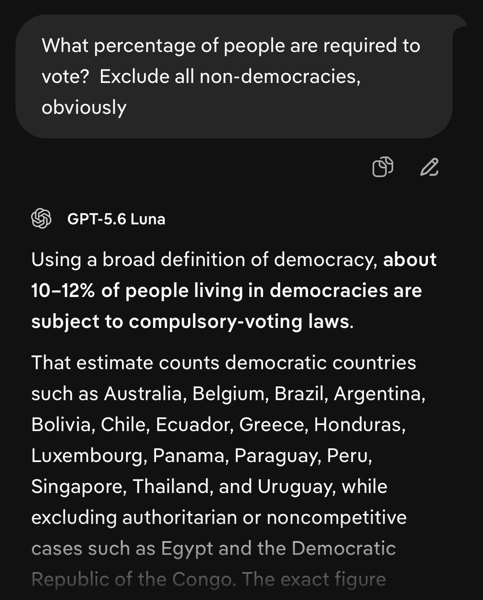 FloridaMhan's tweet photo. @rafa0506 @podsnackxt @r_u_thinking @ArmandDoma Compulsory voting is fairly rare https://t.co/0fysbsKsIx