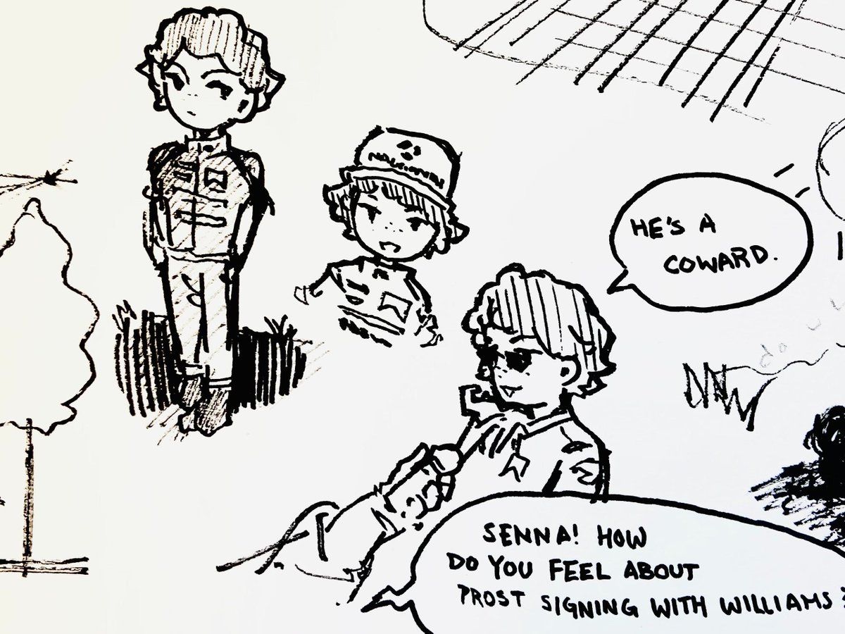 pqwodd's tweet photo. I had a desk crit last week. While my TA was flipping through my plans, bro accidentally flipped to a page filled with Prosenna. My soul left my body 

Anyways. Doodles https://t.co/3b30vFlTgB