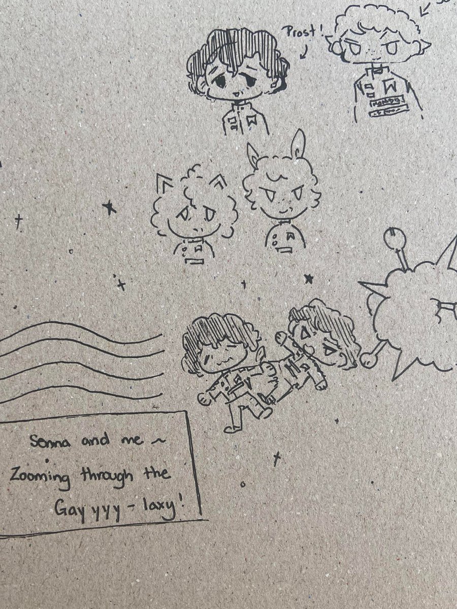 pqwodd's tweet photo. I had a desk crit last week. While my TA was flipping through my plans, bro accidentally flipped to a page filled with Prosenna. My soul left my body 

Anyways. Doodles https://t.co/3b30vFlTgB