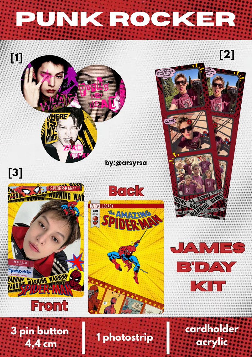 arsyrsa's tweet photo. — James Birthday Kit "PUNK ROCKER"
By: @arsyrsa 

» 🗓️ 27.09.26 — 03.10.26
» 💸 50.000/set — 35.000 Dp
» 🛒17.10.36 
» limited qty! 
» 🔗https://t.co/V0MDZRtgbW

[🔃&amp;&amp; ❤️] verry appreciated! 🤩 https://t.co/T4b6hme2iE